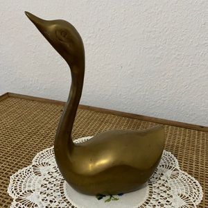 VINTAGE BRASS SWAN